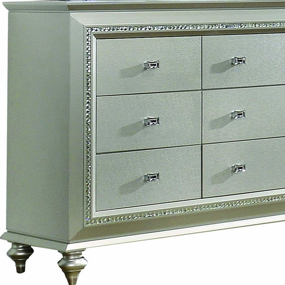 Solid Wood Double Dresser - Champagne