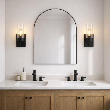 Zephyr - Single Light Sconce - Black / Clear - view 11
