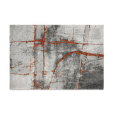 Quarry - 5' X 6.5' Abstract Area Rug - Gray / Orange