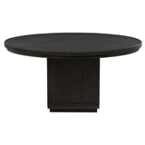 Leandro - 7 Piece Round Dining Table Set - Burnished Black