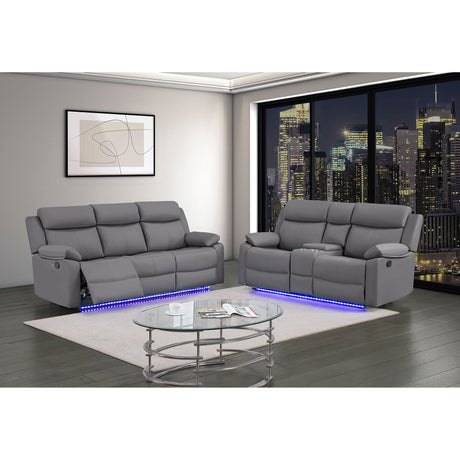 Blanche - Console Reclining Loveseat With LED Lights And Speakers - view 30