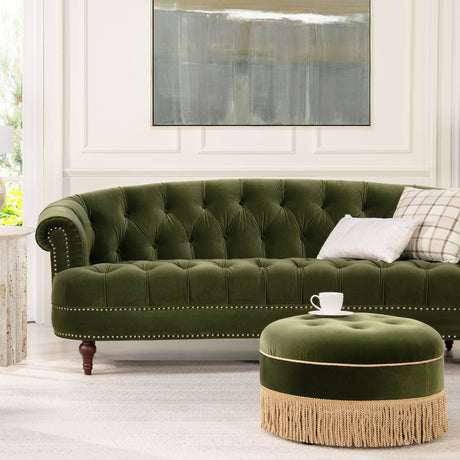 La Rosa - Victorian Chesterfield Tufted Sofa by Jennifer Taylor Home | Bel Furniture