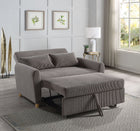 Justine - Convertible Sleeper Loveseat - Brown