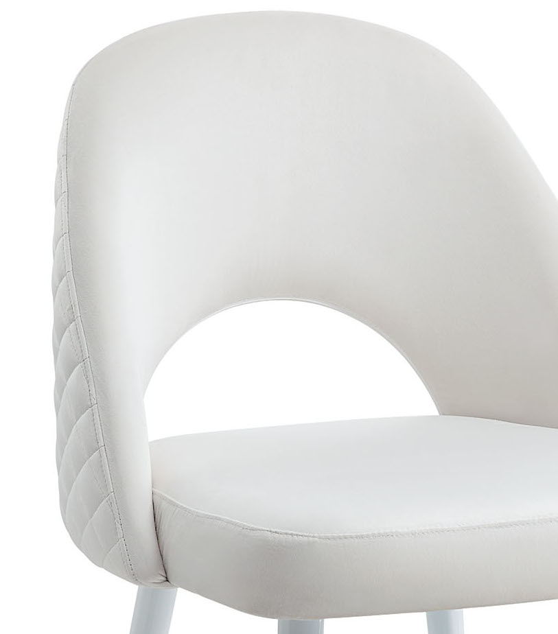 Zemirah - Velvet Gloss Side Chair (Set of 2) - White