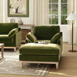 Pasadena - Modern Farmhouse Chaise Lounge Chair - Olive Green by Jennifer Taylor Home | Bel Furniture