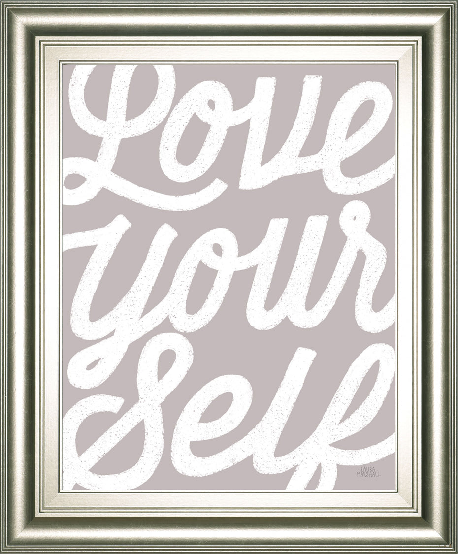 Positivity VIII By Laura Marshall - Framed Print Wall Art - Gray