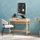 Transitional Reeded Writing Desk With Drawer