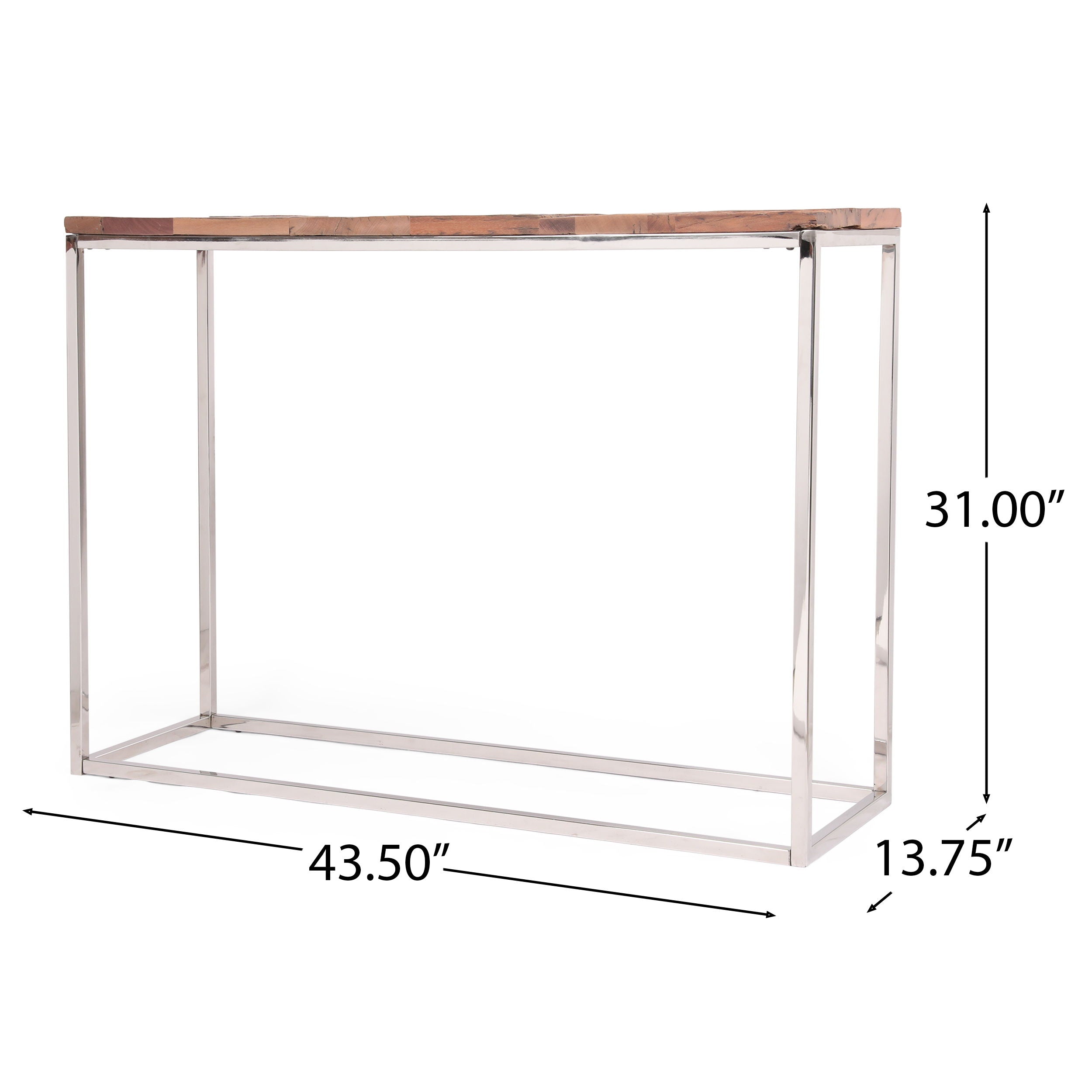 Console Table - Brown / Silver