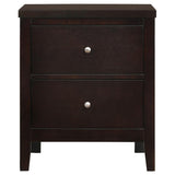 Carlton - 2-Drawer Nightstand - Cappuccino by CoasterEveryday | Bel Furniture