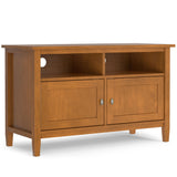 Warm Shaker - TV Media Stand Handcrafted - Brown by Simpli-Home | Bel Furniture