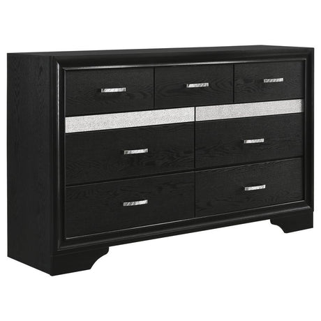 Miranda - 7-Drawer Dresser Black by CoasterEveryday | Bel Furniture