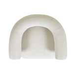 Fuji - Mid Century Modern Barrel Accent Arm Chair - Ivory White by Jennifer Taylor Home | Bel Furniture