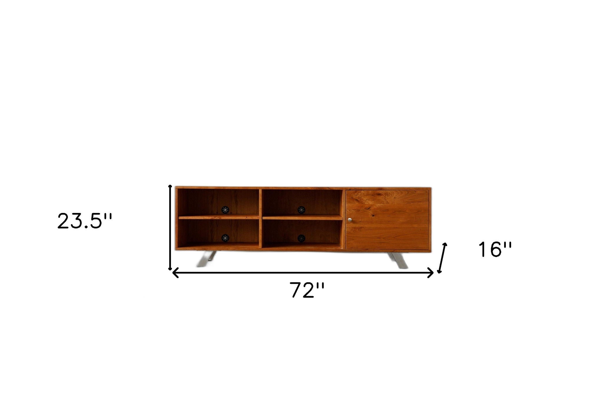 Cabinet Enclosed, Storage TV Stand - Brown