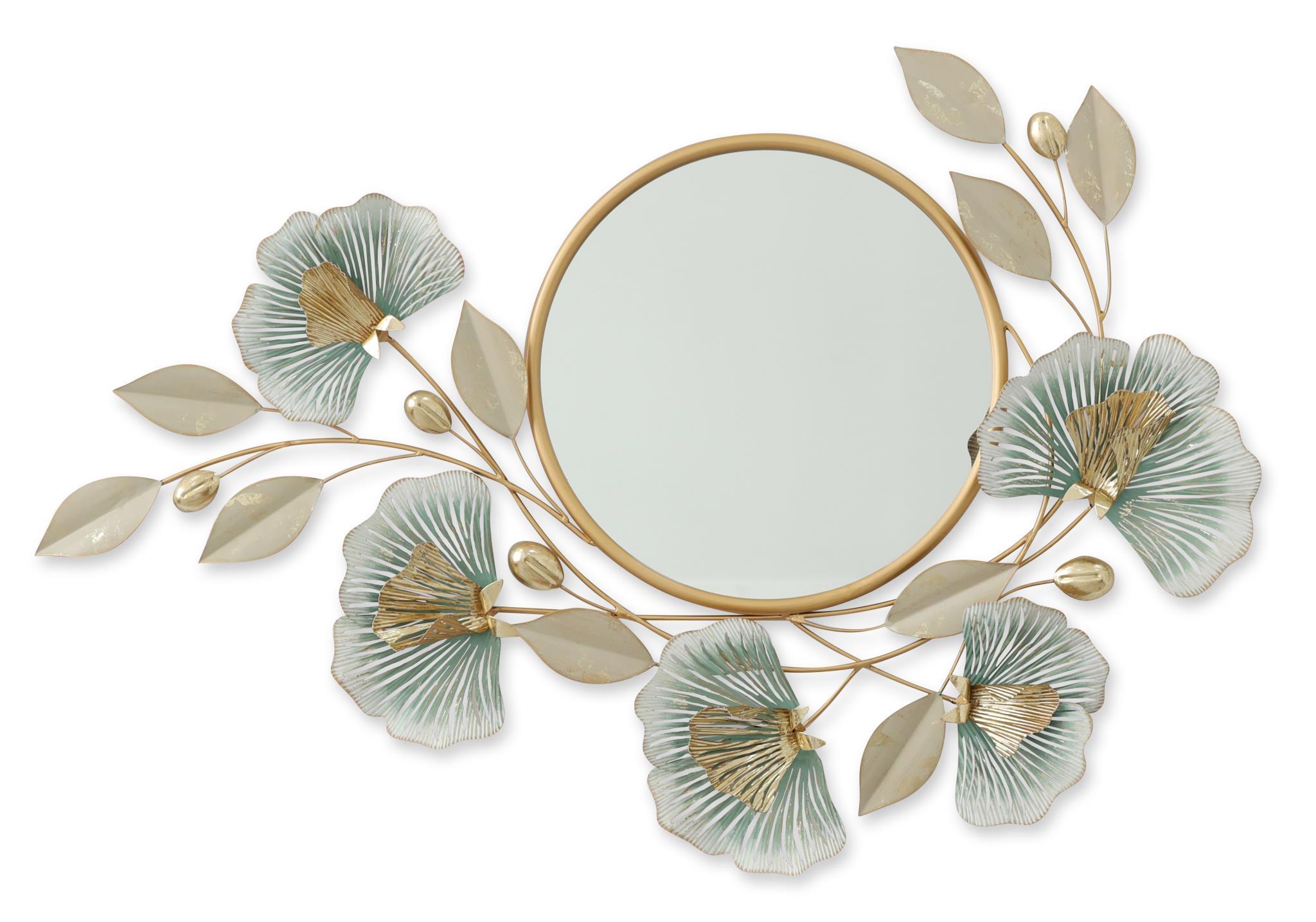 40x27 Metal Wall Mirror - Pearl Silver