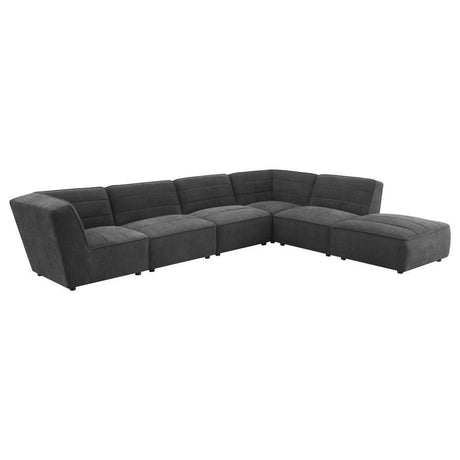 Sunny - Upholstered Modular Sectional Sofa Black by CoasterElevations | Bel Furniture