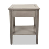 Dauphin - Storage Shelf Side Table - Gray Cashmere by Jennifer Taylor Home | Bel Furniture