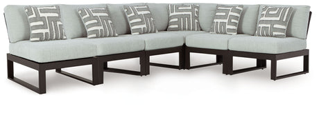 Beachloft - Outdoor Sectional Black 6 Pc. Sectional by Signature Design by Ashley® | Bel Furniture