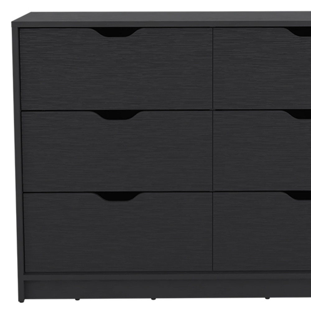 Four Drawer Dresser Wooden - Black