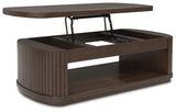 Korestone - Dark Brown - Lift Top Cocktail Table by Signature Design by Ashley® | Bel Furniture