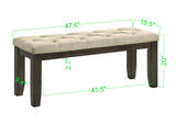 Herbert - Bench - Espresso / Beige by Crown Mark | Bel Furniture