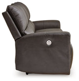 Boxmere - 3 Pc. - Power Reclining Sofa, Power Reclining Loveseat With Console, Power Rocker Recliner - Storm