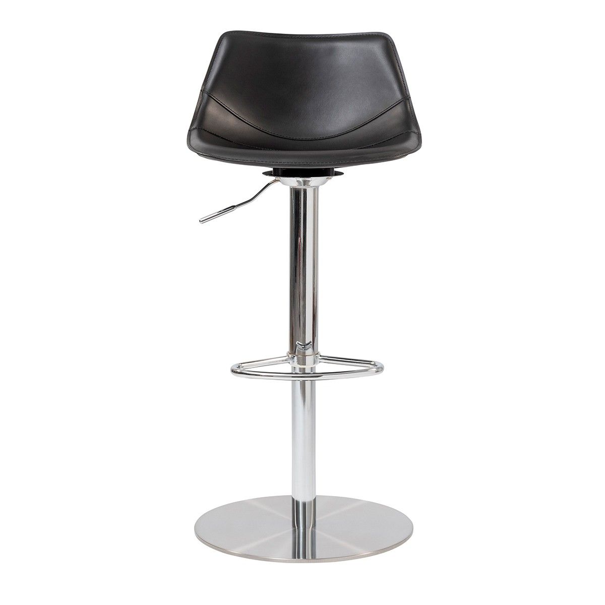 Steel Swivel Low Back Bar Height Bar Chair - Black / Silver