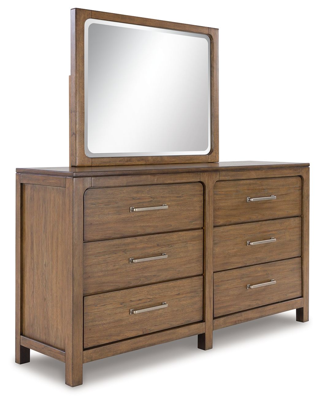Cabalynn - Light Brown - Dresser And Mirror by Signature Design by Ashley® | Bel Furniture