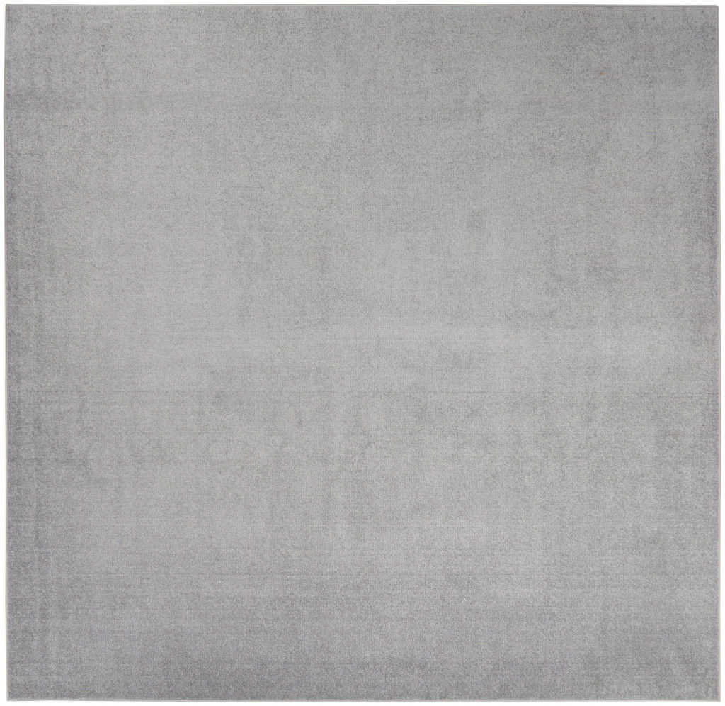 9' X 9' Square Non Skid Indoor / Outdoor Area Rug - Silver Gray