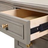 Dauphin - 5 Drawer Executive Desk by Jennifer Taylor Home | Bel Furniture