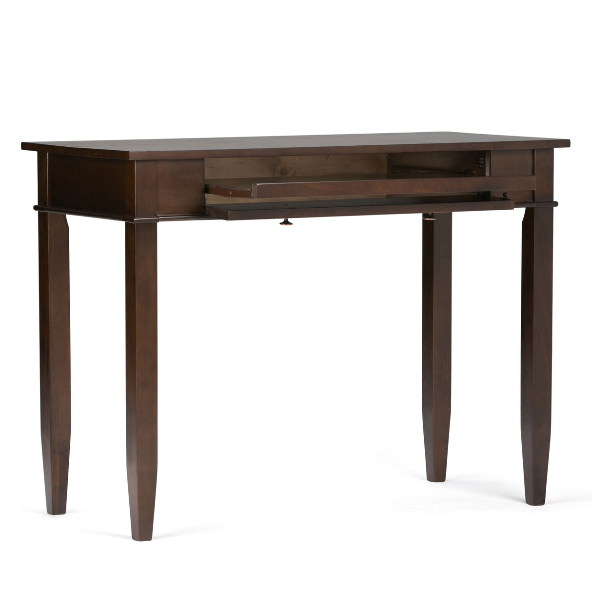 Carlton - Home Office Desk - Dark Tobacco Brown by Simpli-Home | Bel Furniture