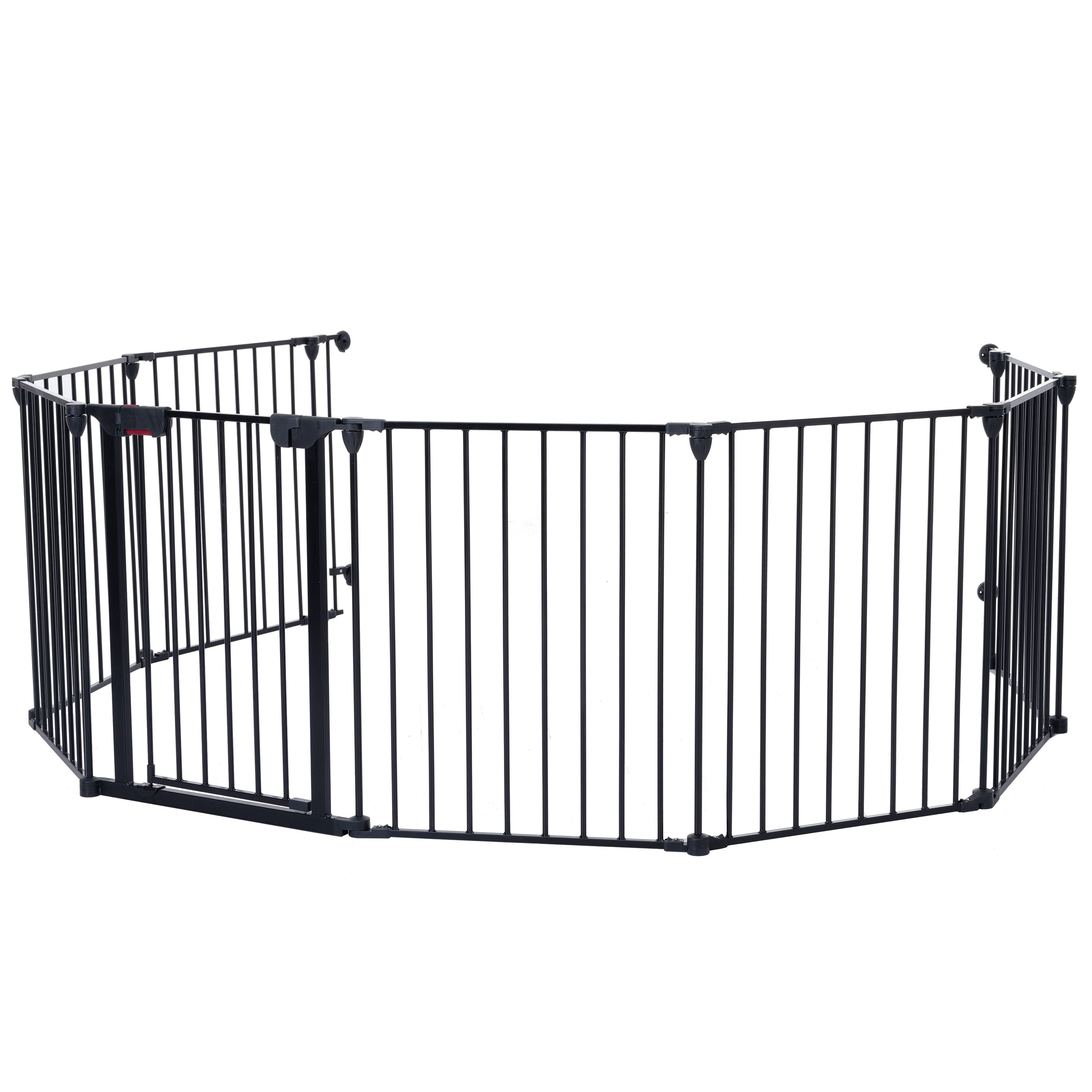 Adjustable Safety Gate Play Yard Metal Doorways Fireplace Fence Christmas Tree Fence Gate For House Stairs Gate Prohibited Area Fence