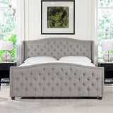 Marcella - Upholstered Shelter Headboard Bed Set by Jennifer Taylor Home | Bel Furniture