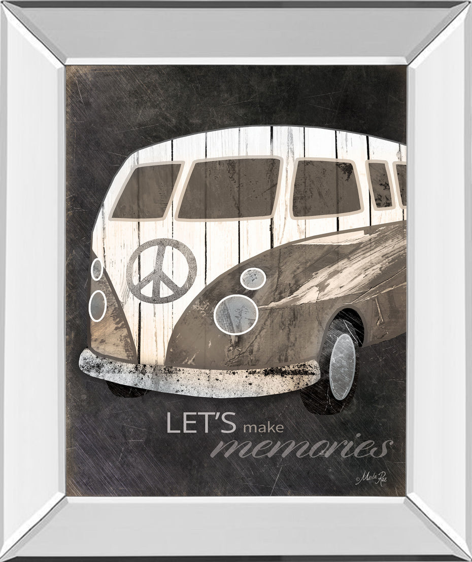 Let's Make Memories By Marla Rae - Mirror Framed Print Wall Art - Dark Gray