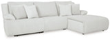 Top Tier - Reclining Sectional Gray 3 Pc. Right Arm Facing Chaise Reclining Sectional by Signature Design by Ashley® | Bel Furniture