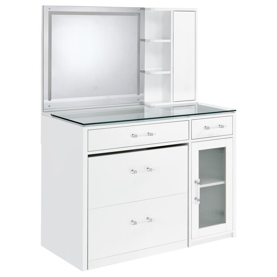 Flora - 2-Drawer Vanity Set With LED Mirror by Coaster Fine Furniture | Bel Furniture