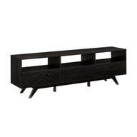 Modern Scandi 3 Door Low Profile TV Stand For TVs Up To 80" Black by Walker Edison | Bel Furniture
