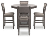 Wrenning - Gray - Drm Counter Table Set (Set of 5) by Signature Design by Ashley® | Bel Furniture