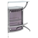Dallas - 2-Shelf Curved Freestanding Home Bar Cabinet Gray by CoasterEssence | Bel Furniture