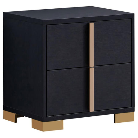 Marceline - 2-Drawer Nightstand Black by Coaster Fine Furniture | Bel Furniture