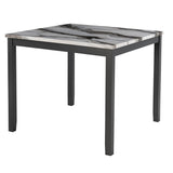 Leoncia - Bar Table And 4 Bar Stools - Espresso / White