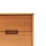 Mid-Century Modern 2 Drawer Solid Wood Nighstand With Cutout Handles by Walker Edison | Bel Furniture