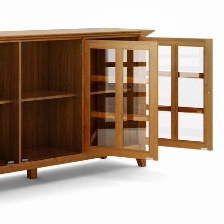 Acadian - Wide Storage Cabinet Handcrafted by Simpli-Home | Bel Furniture