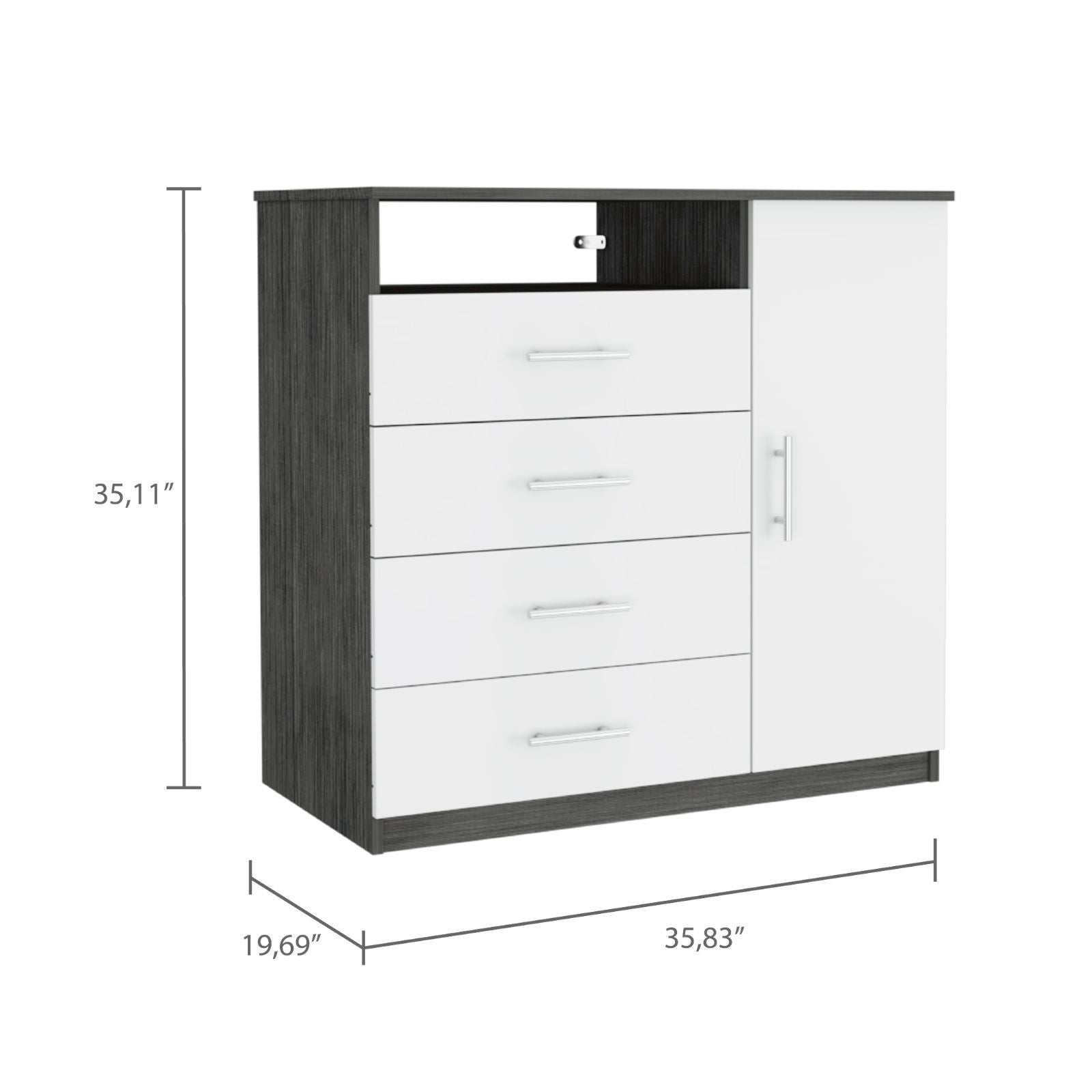 Four Drawer Dresser / Accent Chest - White