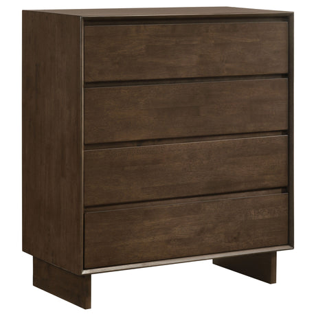 Glenwood - 4-Drawer Chest Of Drawers - Warm Brown by Coaster Fine Furniture | Bel Furniture