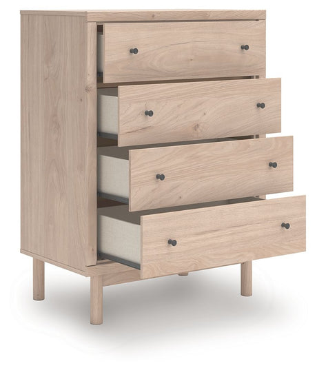Arloster - Tan - Four Drawer Chest by Signature Design by Ashley® | Bel Furniture