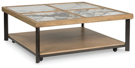 Montia - Multi - Square Cocktail Table by Signature Design by Ashley® | Bel Furniture