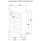 Oakglen - 5-Drawer Bedroom Chest Of Drawers - Weathered Oak by Coaster Fine Furniture | Bel Furniture