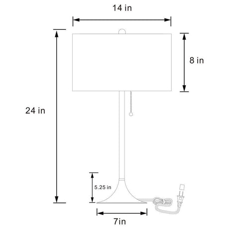 Elmira - Drum Shade Metal Lamp by Coaster Fine Furniture | Bel Furniture