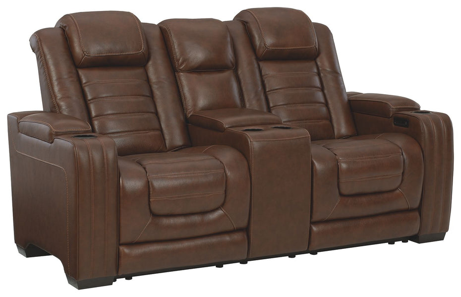 Backtrack - Chocolate - PWR REC Loveseat/Con/Adj HDRST