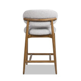 Locke - Modern Upholstered Counter Stool With Frame - Salt / Pepper by Jennifer Taylor Home | Bel Furniture